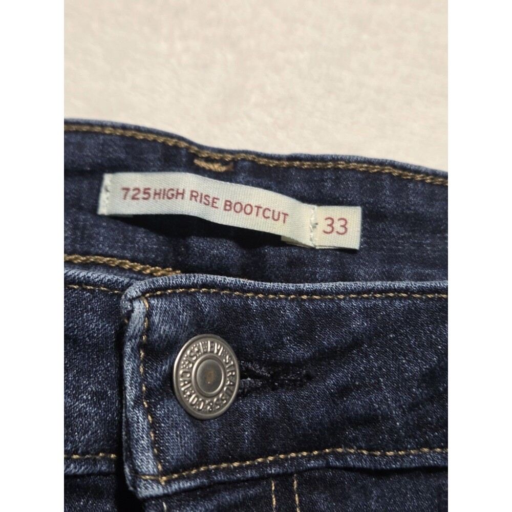 Levi's Women's 725 High Rise Bootcut Jeans Tag Size 33x32 Blue Denim - Picture 3 of 13